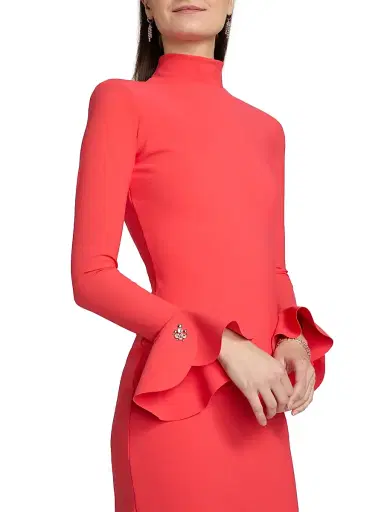 Chiara Boni La Petite Robe Women's Okiko Jersey Midi-Dress - Lipstick - Size 8 | Thumbnail 6 Chiara Boni La Petite Robe Women's Okiko Jersey Midi-Dress - Lipstick - Size 8 | Thumbnail 6