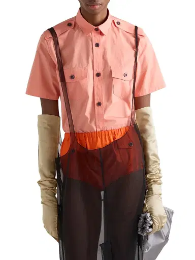 Prada Women's Cotton Poplin Shirt - Blue | Thumbnail 7