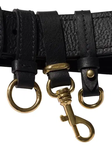 Miu Miu Women's Leather Belt - Black | Thumbnail 2