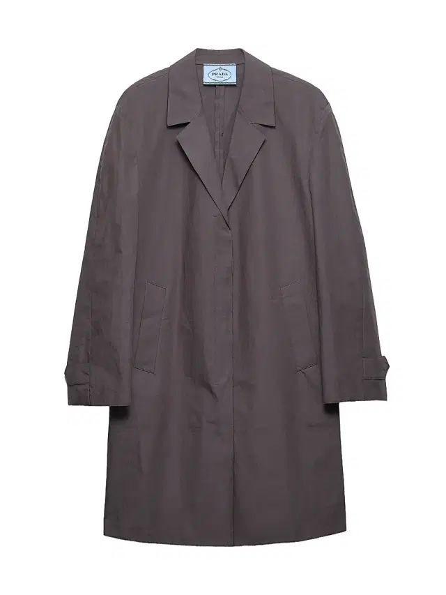 Prada Women's Single-Breasted Double Poplin Coat - Grey