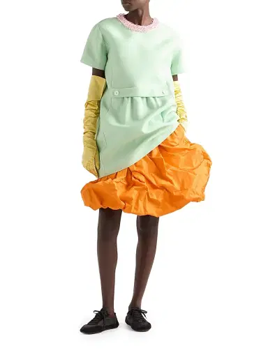Prada Women's Technical Taffeta Skirt - Grey | Thumbnail 12