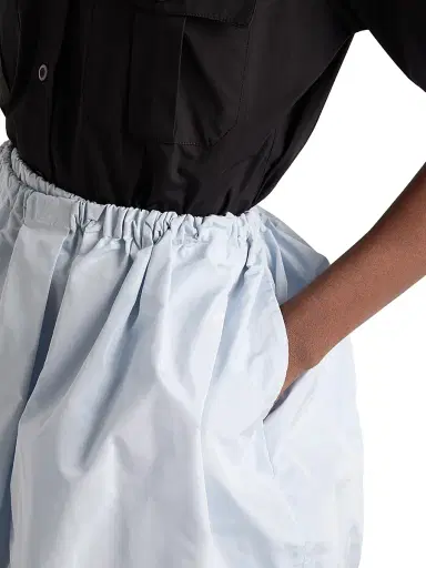 Prada Women's Technical Taffeta Skirt - Grey | Thumbnail 17