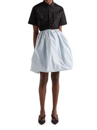 Prada Women's Technical Taffeta Skirt - Grey | Thumbnail 18