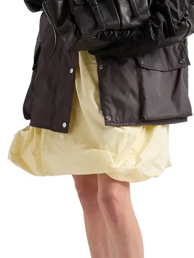 Prada Women's Technical Taffeta Skirt - Grey | Thumbnail 20