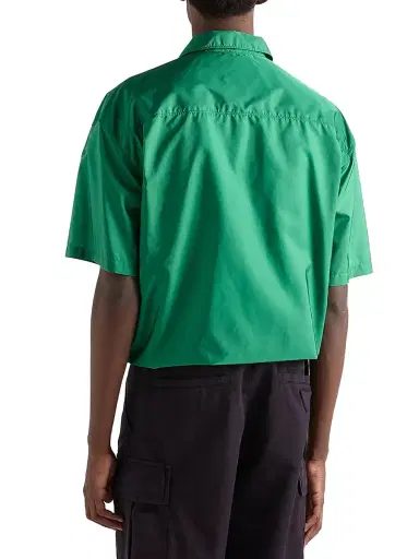 Prada Men's Short-Sleeved Light Re-Nylon Shirt | Thumbnail 3 Prada Men's Short-Sleeved Light Re-Nylon Shirt | Thumbnail 3