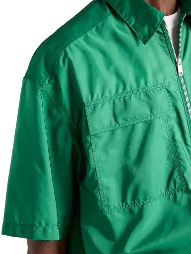Prada Men's Short-Sleeved Light Re-Nylon Shirt | Thumbnail 5 Prada Men's Short-Sleeved Light Re-Nylon Shirt | Thumbnail 5