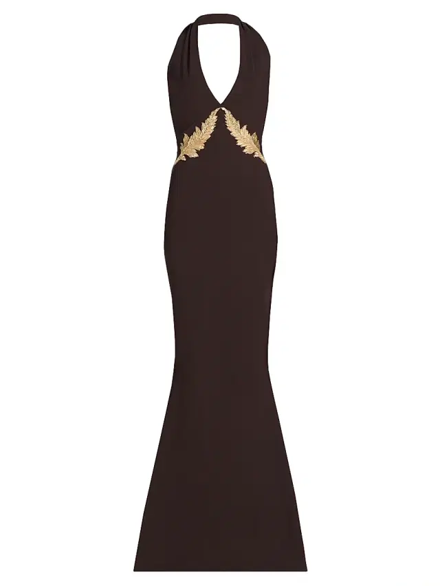 Chiara Boni La Petite Robe Women's Yanar Rc Embellished Mermaid Gown - Brown