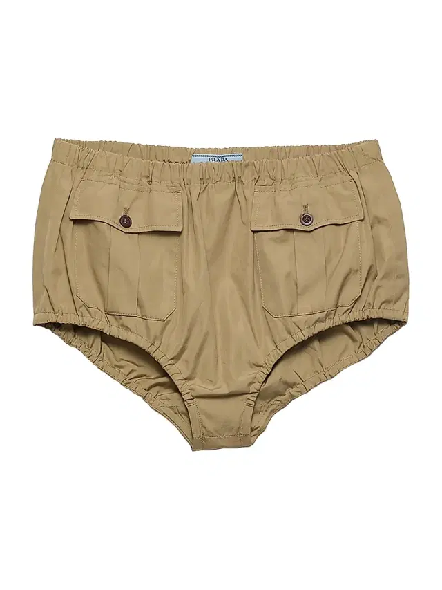 Women's Poplin Shorts - Beige Khaki