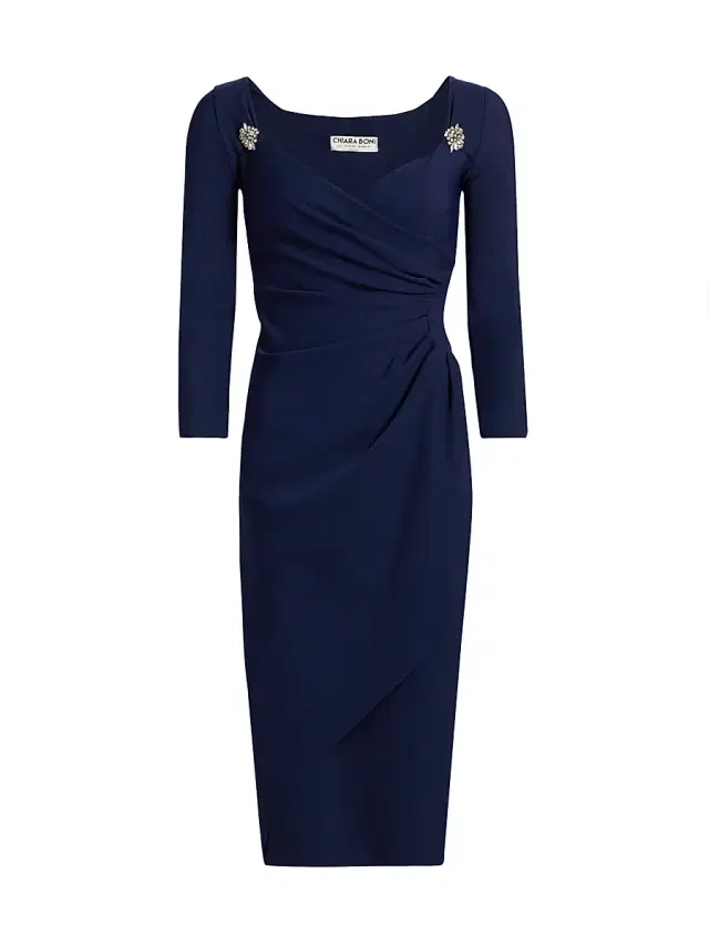 Chiara Boni La Petite Robe Women's Litsa Ruched Cocktail Dress - Navy