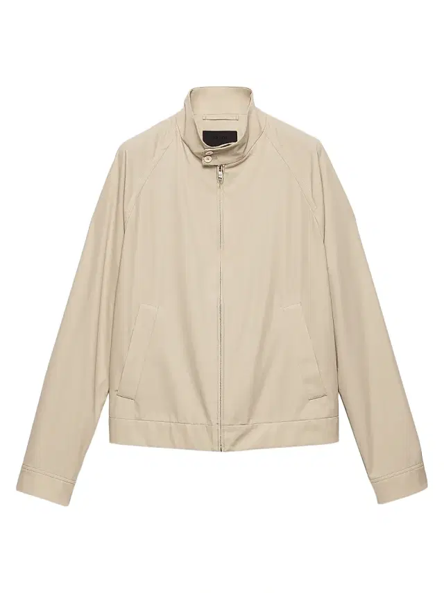 Men's Cotton Jacket - Beige Khaki