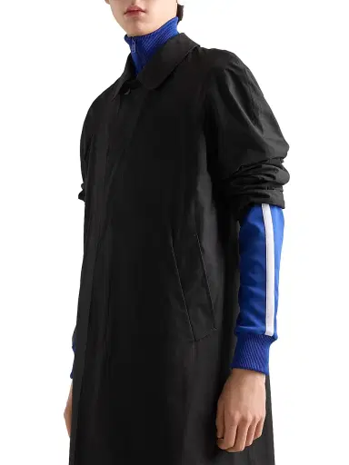 Prada Men's Cotton Coat - Black | Thumbnail 4 Prada Men's Cotton Coat - Black | Thumbnail 4