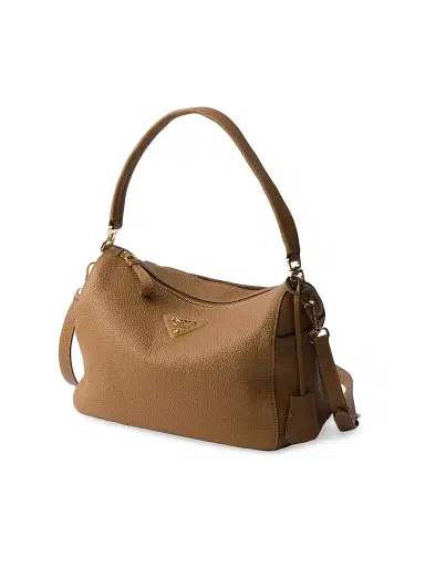 Prada Women's Medium Leather Shoulder Bag - Brown | Thumbnail 2 Prada Women's Medium Leather Shoulder Bag - Brown | Thumbnail 2