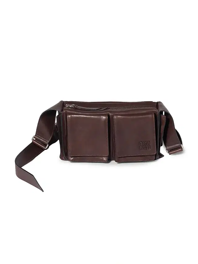 Miu Miu Women's Utilitaire Nappa Leather Shoulder Bag - Dark Brown