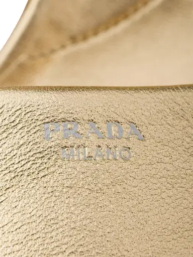 Prada Women's Mordoré Nappa Leather Platform Sandals - Gold | Thumbnail 4