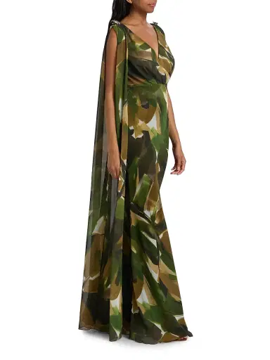Chiara Boni La Petite Robe Women's Vetas Embellished Georgette Gown | Thumbnail 2