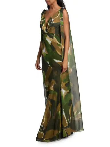 Chiara Boni La Petite Robe Women's Vetas Embellished Georgette Gown | Thumbnail 4