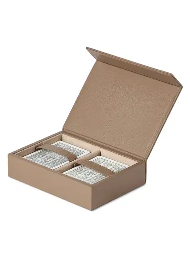 Brunello Cucinelli Playing Cards Set with Leather Case | Thumbnail 1