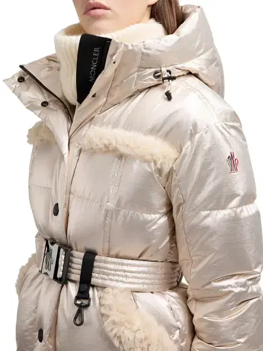 Moncler Grenoble Women's Mondim Ski Jacket with Shearling Trim - Pale Gold | Thumbnail 2 Moncler Grenoble Women's Mondim Ski Jacket with Shearling Trim - Pale Gold | Thumbnail 2