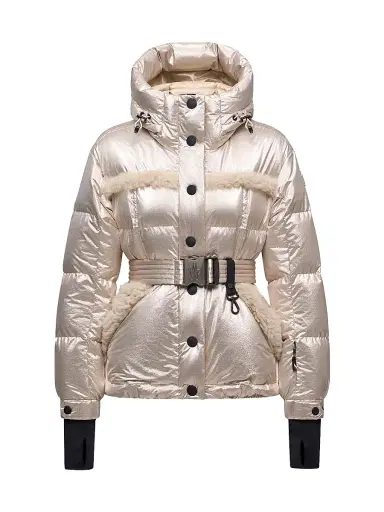 Moncler Grenoble Women's Mondim Ski Jacket with Shearling Trim - Pale Gold | Thumbnail 1 Moncler Grenoble Women's Mondim Ski Jacket with Shearling Trim - Pale Gold | Thumbnail 1