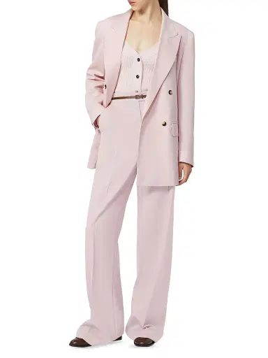 Max Mara Women's Wool, Mohair and Silk Trousers - Beige Pink - Size 8 | Thumbnail 4 Max Mara Women's Wool, Mohair and Silk Trousers - Beige Pink - Size 8 | Thumbnail 4