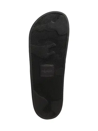 Moncler Men's Basile Slides in Rubber - Black | Thumbnail 3