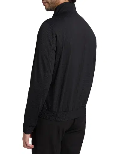 Emporio Armani Men's Seersucker Bomber Jacket - Black - Size 46 | Thumbnail 5
