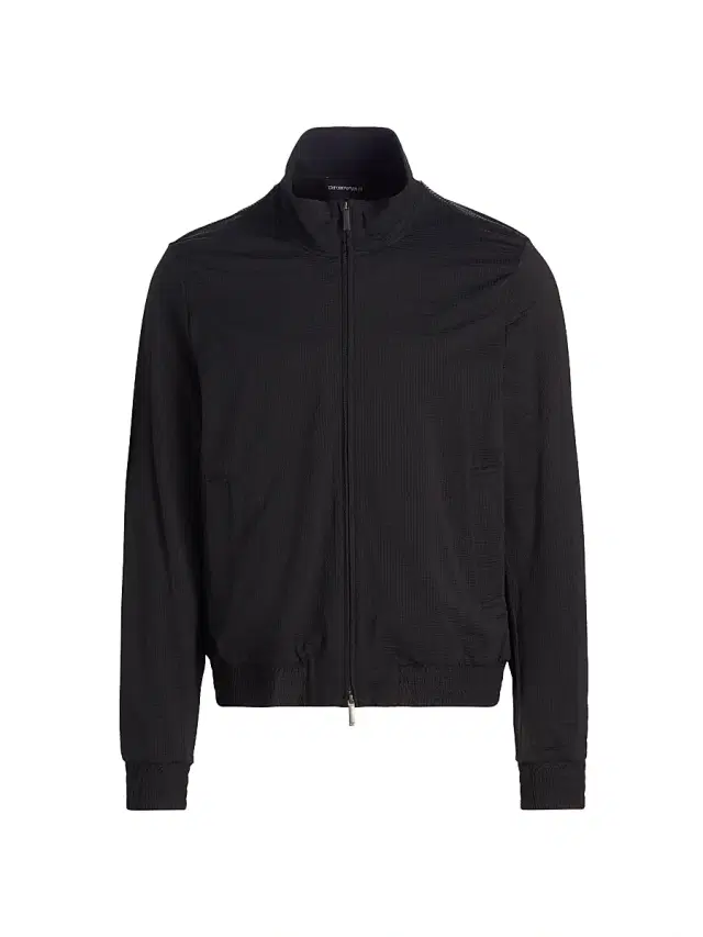 Emporio Armani Men's Seersucker Bomber Jacket - Black