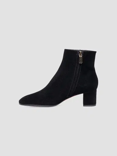 Santoni Women's Halfrida 50MM Suede Ankle Boots - Black - Size 12 | Thumbnail 5
