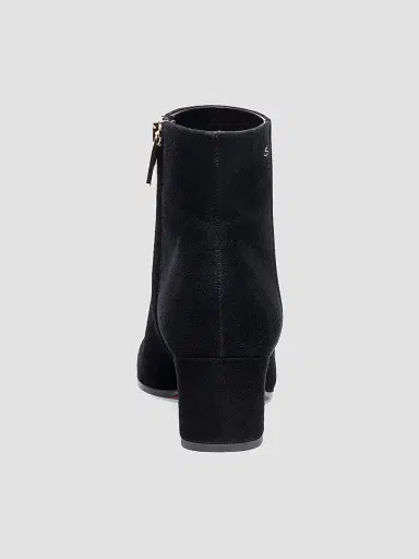 Santoni Women's Halfrida 50MM Suede Ankle Boots - Black - Size 12 | Thumbnail 7