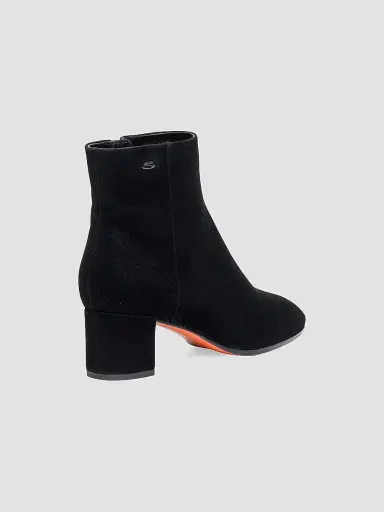 Santoni Women's Halfrida 50MM Suede Ankle Boots - Black - Size 12 | Thumbnail 8