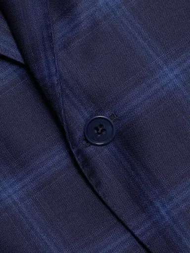 Emporio Armani Men's Twilight Plaid Virgin Wool Sport Coat - Twilight | Thumbnail 7 Emporio Armani Men's Twilight Plaid Virgin Wool Sport Coat - Twilight | Thumbnail 7