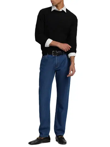 Emporio Armani Men's Diamond Virgin Wool Sweater - Black - Size XXL | Thumbnail 2 Emporio Armani Men's Diamond Virgin Wool Sweater - Black - Size XXL | Thumbnail 2