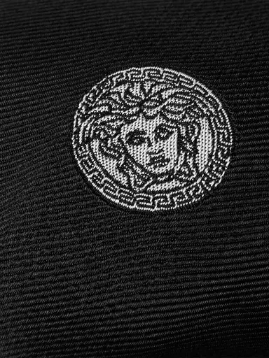 Versace Men's Medusa Silk Jacquard Tie - Black White | Thumbnail 3 Versace Men's Medusa Silk Jacquard Tie - Black White | Thumbnail 3