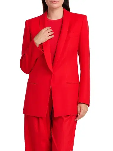 Giorgio Armani Women's Shawl Lapel Virgin Wool Blazer | Thumbnail 3 Giorgio Armani Women's Shawl Lapel Virgin Wool Blazer | Thumbnail 3