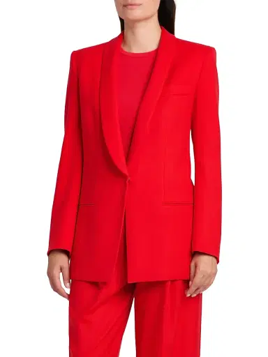 Giorgio Armani Women's Shawl Lapel Virgin Wool Blazer | Thumbnail 4 Giorgio Armani Women's Shawl Lapel Virgin Wool Blazer | Thumbnail 4