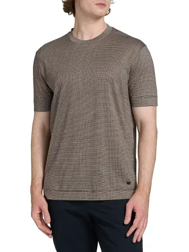 Emporio Armani Men's Geometric-Print Jersey Crewneck T-Shirt - Black - Size XXL | Thumbnail 3 Emporio Armani Men's Geometric-Print Jersey Crewneck T-Shirt - Black - Size XXL | Thumbnail 3