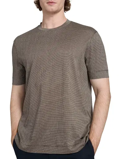 Emporio Armani Men's Geometric-Print Jersey Crewneck T-Shirt - Black - Size XXL | Thumbnail 6 Emporio Armani Men's Geometric-Print Jersey Crewneck T-Shirt - Black - Size XXL | Thumbnail 6