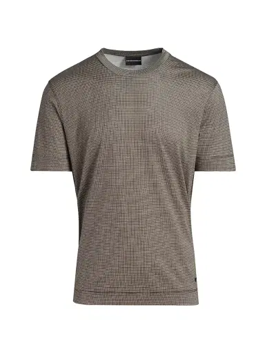 Emporio Armani Men's Geometric-Print Jersey Crewneck T-Shirt - Black - Size XXL | Thumbnail 1 Emporio Armani Men's Geometric-Print Jersey Crewneck T-Shirt - Black - Size XXL | Thumbnail 1