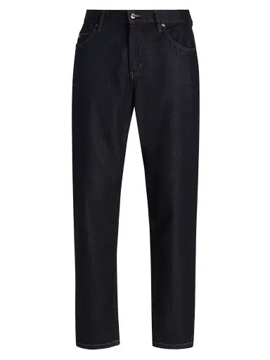 Emporio Armani Men's Tapered Straight-Leg Jeans - Dark Blue - Size 36 | Thumbnail 1