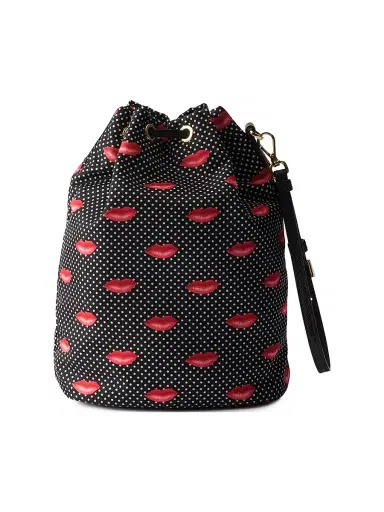 Prada Women's Printed Re-Nylon Pouch - Black | Thumbnail 3