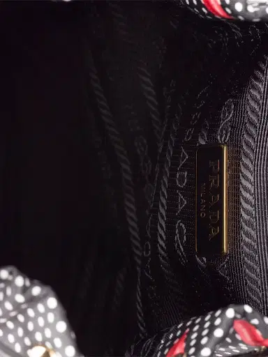 Prada Women's Printed Re-Nylon Pouch - Black | Thumbnail 5