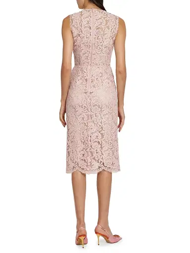 Dolce & Gabbana Women's Lace Sheath Midi-Dress - Rosa - Size 4 | Thumbnail 5 Dolce & Gabbana Women's Lace Sheath Midi-Dress - Rosa - Size 4 | Thumbnail 5