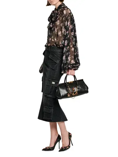 Dolce & Gabbana Women's Denim Cargo Midi-Skirt - Variante Abbinata - Size 12 | Thumbnail 2