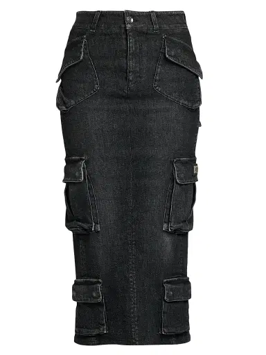 Dolce & Gabbana Women's Denim Cargo Midi-Skirt - Variante Abbinata - Size 12 | Thumbnail 1