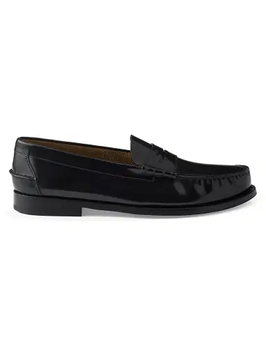 Prada Men's Brushed Leather Loafers - Black - Size 12 | Thumbnail 1 Prada Men's Brushed Leather Loafers - Black - Size 12 | Thumbnail 1
