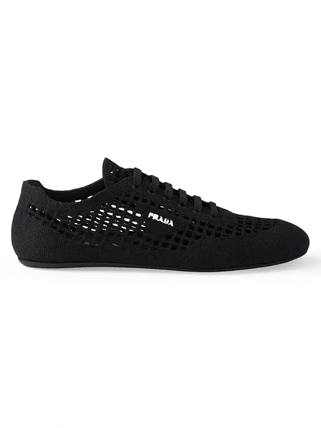 Women's Collapse Crochet Laced Sneakers - Black