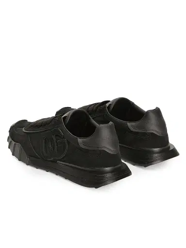 Dolce & Gabbana Men's Logo Nylon & Suede Low-Top Sneakers - Black - Size 13 | Thumbnail 3 Dolce & Gabbana Men's Logo Nylon & Suede Low-Top Sneakers - Black - Size 13 | Thumbnail 3