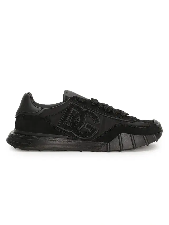 Dolce & Gabbana Men's Logo Nylon & Suede Low-Top Sneakers - Black