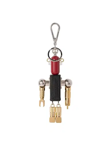 Prada Men's Robot Saffiano Leather Key Ring Charm - Multicolored | Thumbnail 2