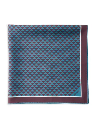 Prada Men's Printed Silk Twill Scarf | Thumbnail 1